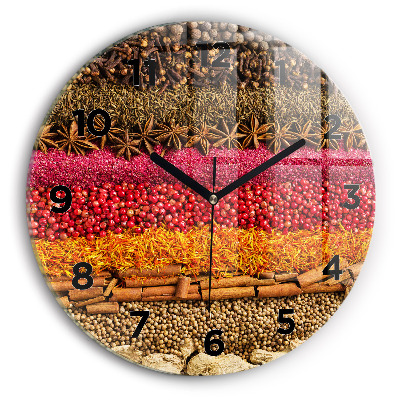 Kerek falióra 30 cm Fűszerek sorai