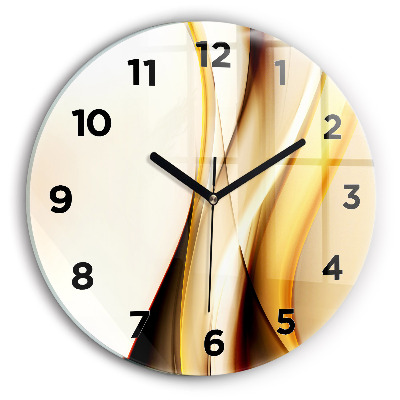 Egyedi üvegóra kerek 30 cm Hullám absztrakt