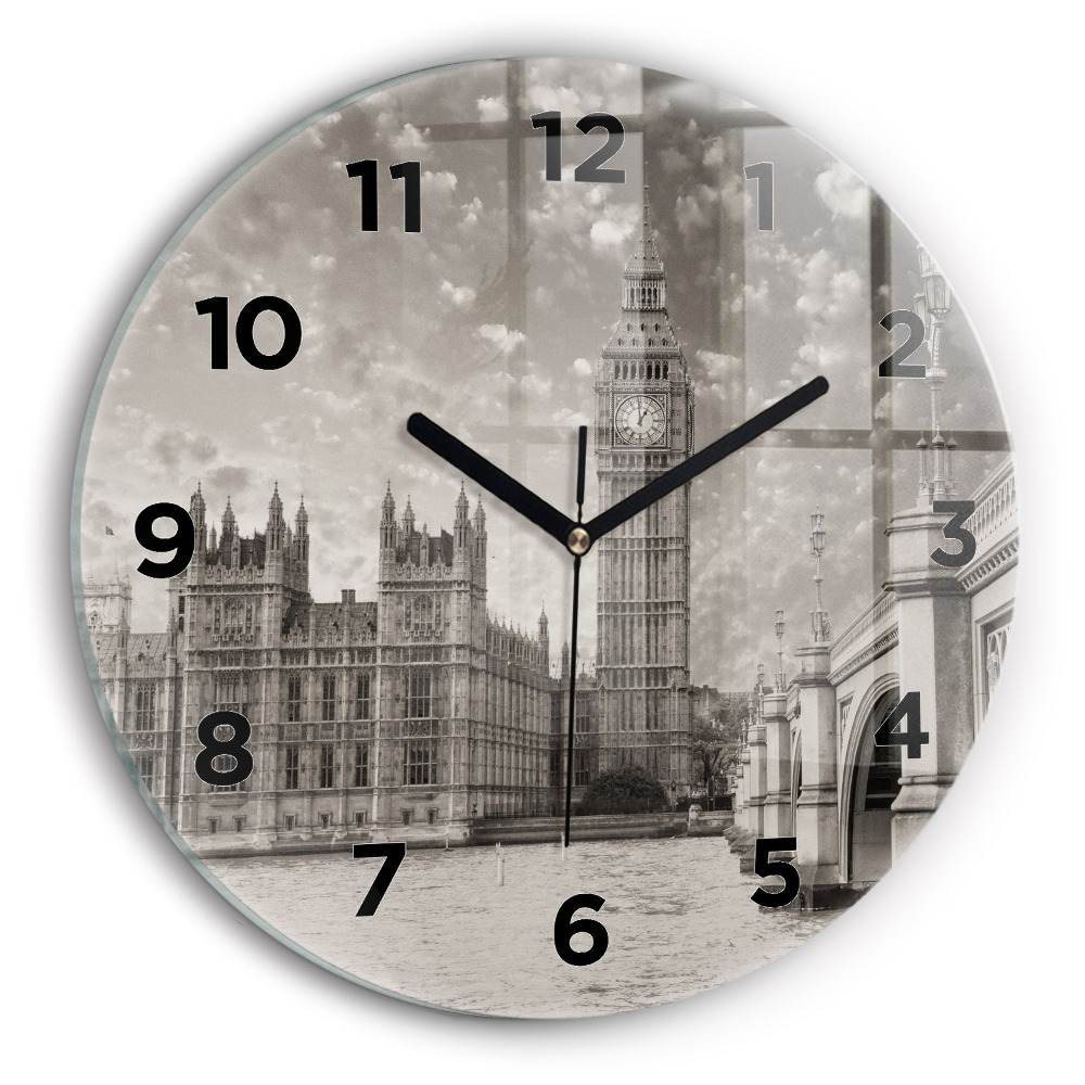 Kerek fali üvegóra 30 cm London Big Ben