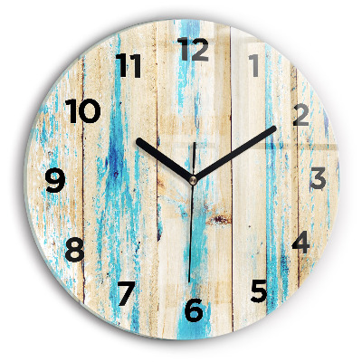 Kerek falióra 30 cm Karcolt fa