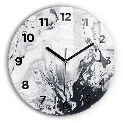 Kerek falióra 30 cm Absztrakt tinta márvány