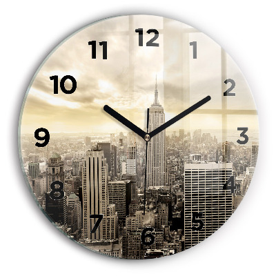 Egyedi üvegóra kerek 30 cm Felhőkarcoló New Yorkban