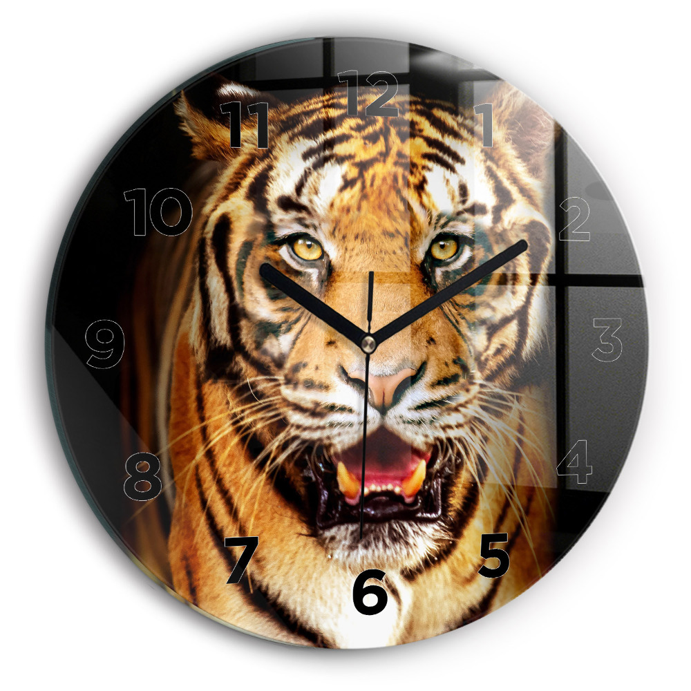 Fali üvegóra kerek 30 cm Tigris - vadszem