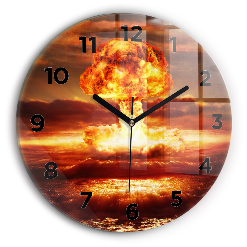 Kerek falióra 30 cm Atombomba robbanás