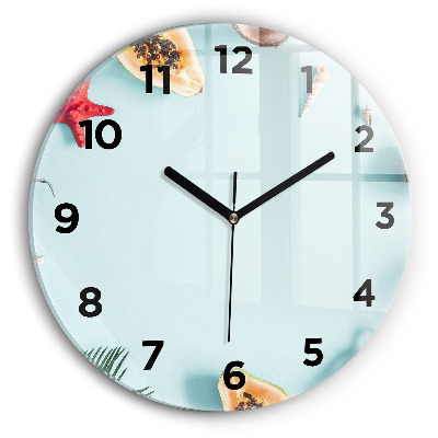 Egyedi üvegóra kerek 30 cm Nyári kompozíció