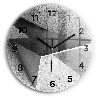 Egyedi üvegóra kerek 30 cm Absztrakt háromszögek