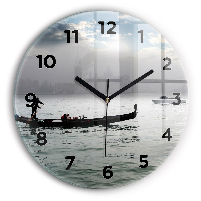 Kerek fali üvegóra 30 cm Gondola Velencében