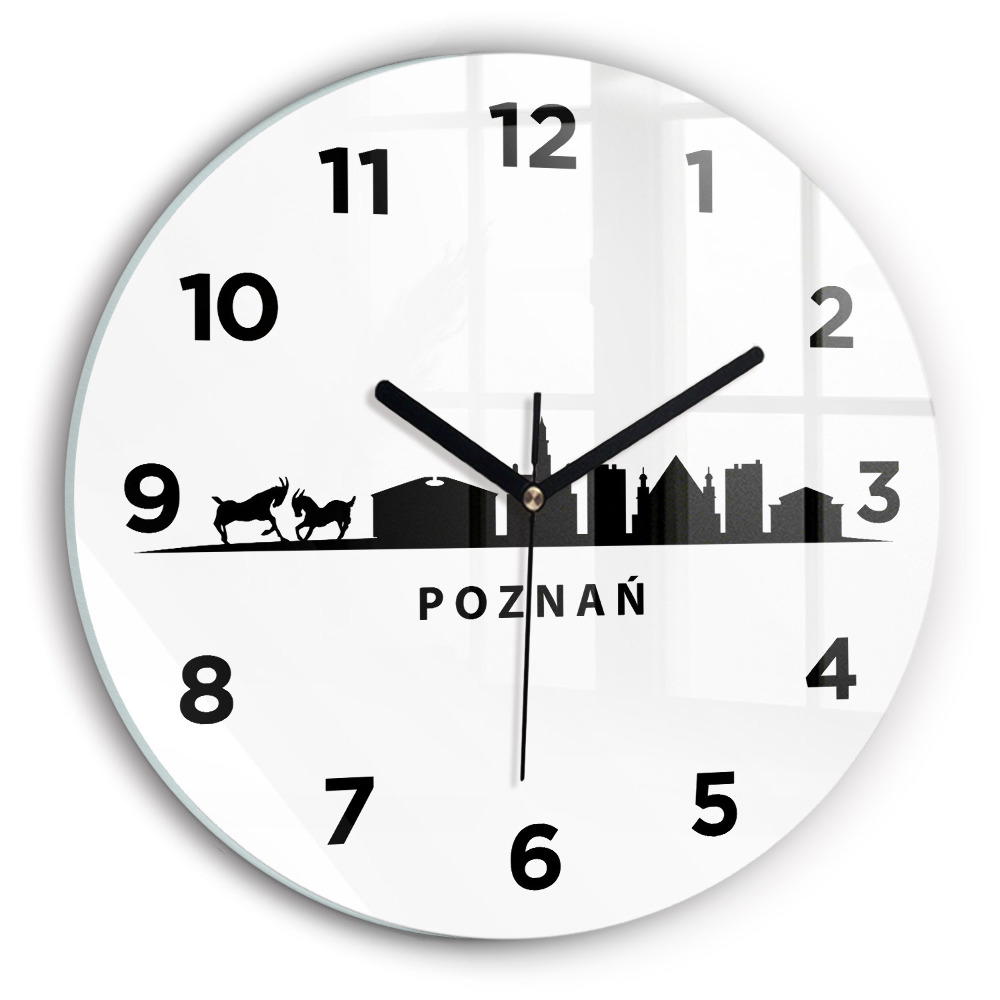 Fali üvegóra kerek 30 cm Poznani égbolt grafikája
