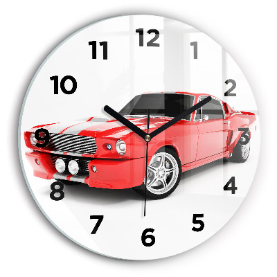 Kerek üvegóra 30 cm Sportkocsi