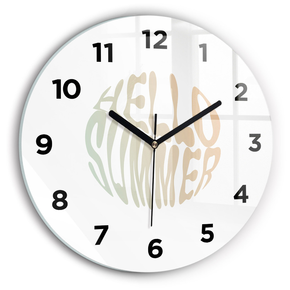 Fali üvegóra kerek 30 cm Hello Summer!