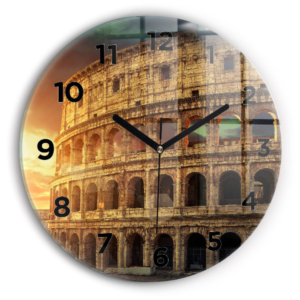 Kerek üvegóra 30 cm Római Colosseum