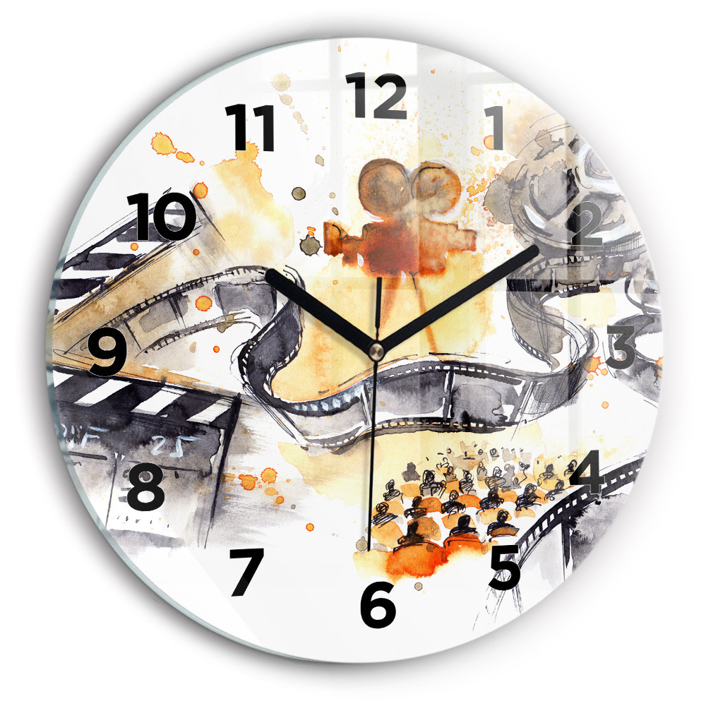 Fali üvegóra kerek 30 cm Mozgóképes kamera