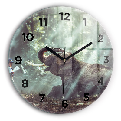 Fali üvegóra kerek 30 cm Könyvet olvasó fiú