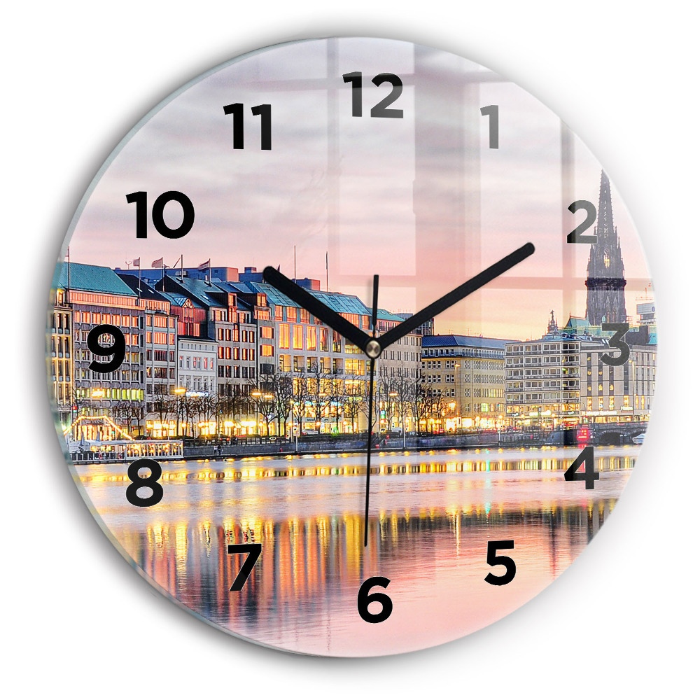 Kerek üvegóra 30 cm Alster Hamburgban