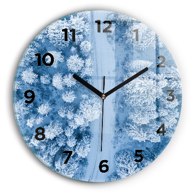 Fali üvegóra kerek 30 cm Erdő drónról