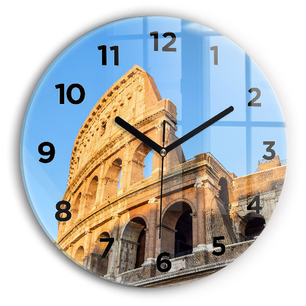 Egyedi üvegóra kerek 30 cm Colosseum Rómában