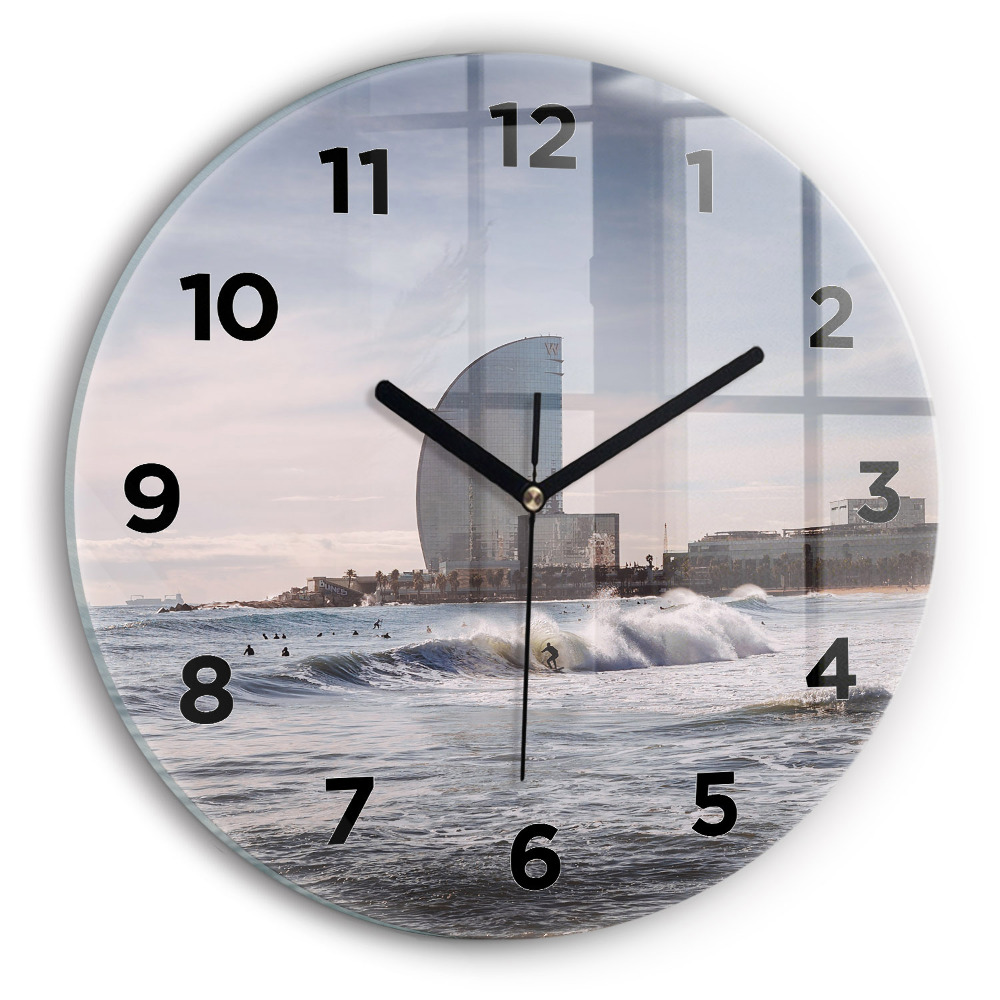 Kerek falióra 30 cm Barcelona szörfös