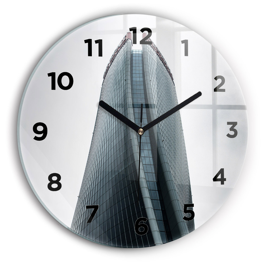 Kerek fali üvegóra 30 cm Milánói felhőkarcoló