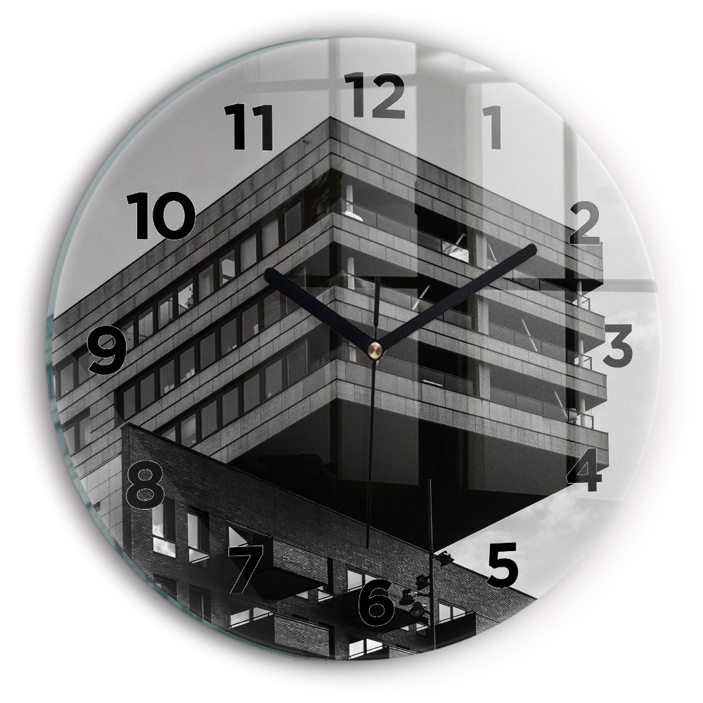 Kerek üvegóra 30 cm Építészet Amszterdamban