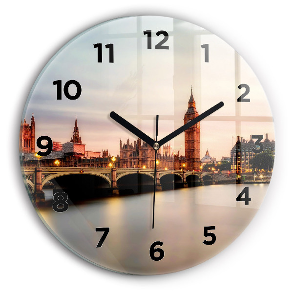 Kerek falióra 30 cm Big Ben londoni égbolt
