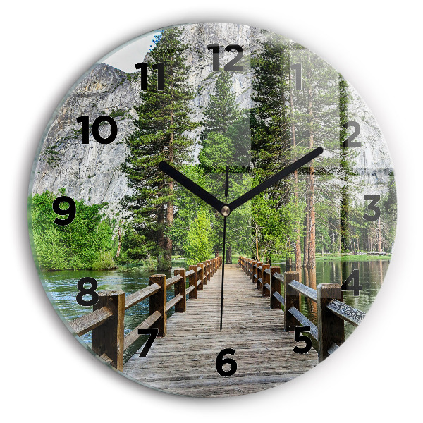 Fali üvegóra kerek 30 cm Yosemite fahíd