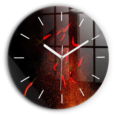 Fali üvegóra kerek 60 cm Chilipaprika