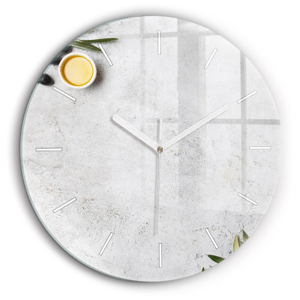 Fali üvegóra kerek 60 cm Minimalista olajbogyó