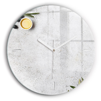 Fali üvegóra kerek 60 cm Minimalista olajbogyó