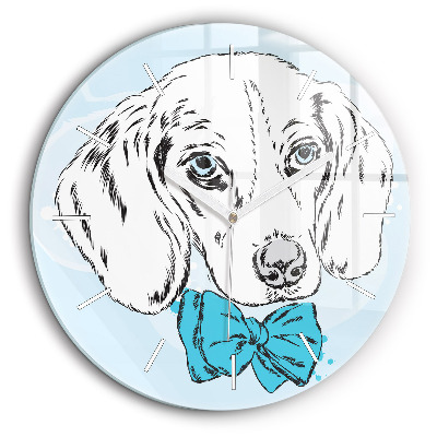 Fali üvegóra kerek 60 cm Kutya kiskutya