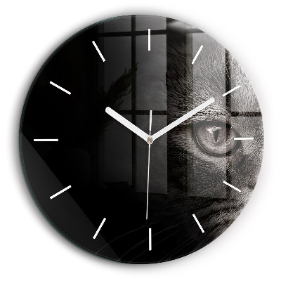 Fali üvegóra kerek 60 cm Skót kutya és macska