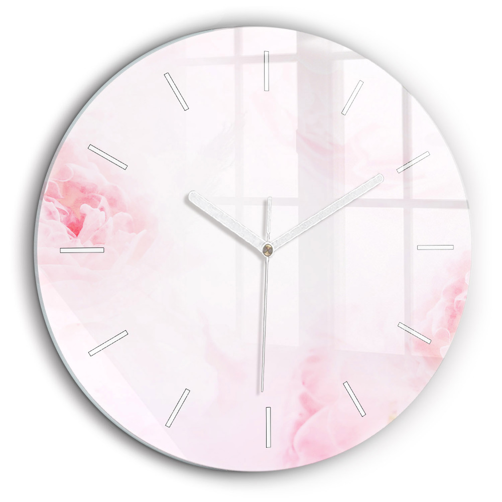 Kerek fali üvegóra 60 cm Virágzó virágok