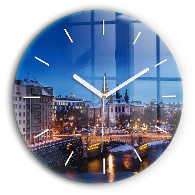 Kerek fali üvegóra 60 cm Pilseni panoráma