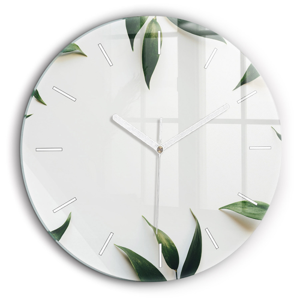 Egyedi üvegóra kerek 60 cm Levélkeret