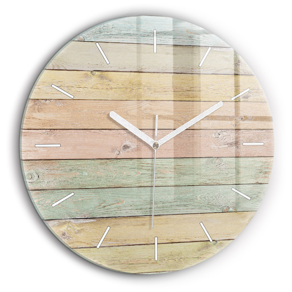 Kerek üvegóra 60 cm Színes táblák