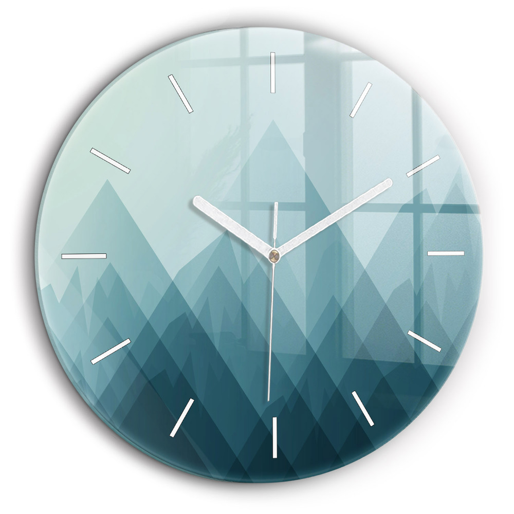 Kerek fali üvegóra 60 cm Geometrikus figurák