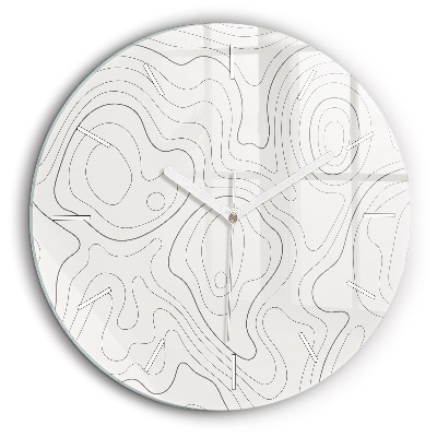 Kerek fali üvegóra 60 cm Foltok absztrakt