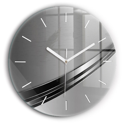 Fali üvegóra kerek 60 cm Rózsaszín absztrakció