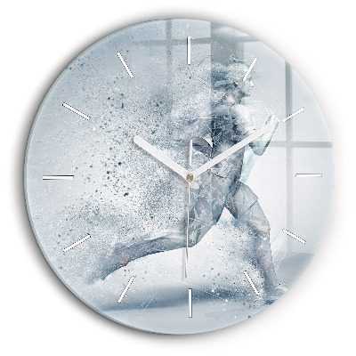 Kerek fali üvegóra 60 cm Futó ember