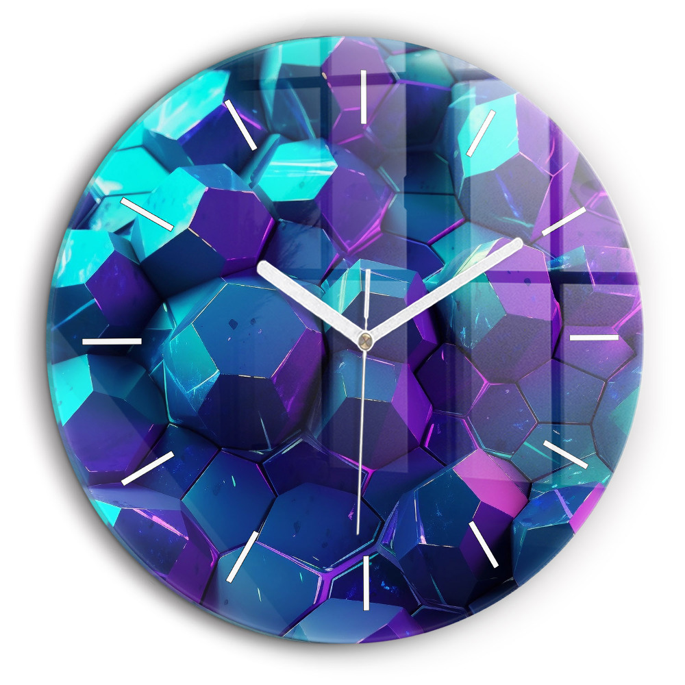 Kerek üvegóra 60 cm Geometrikus formák