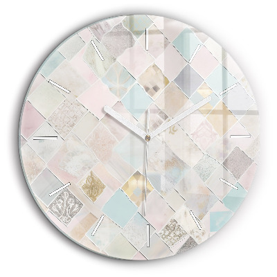 Kerek fali üvegóra 60 cm Színes csempe