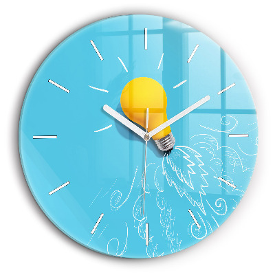 Kerek falióra 60 cm Villanykörte rajz