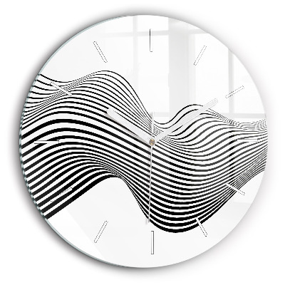 Fali üvegóra kerek 60 cm Fekete-fehér művészet