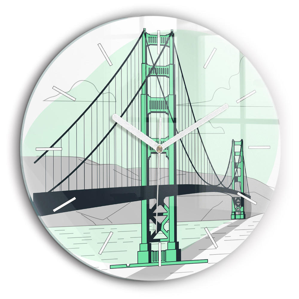 Kerek falióra 60 cm Zöld híd