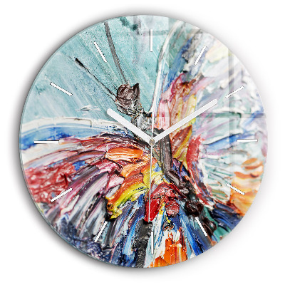 Fali üvegóra kerek 60 cm Olajművészeti töredék