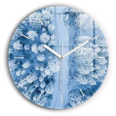 Fali üvegóra kerek 60 cm Erdő drónról