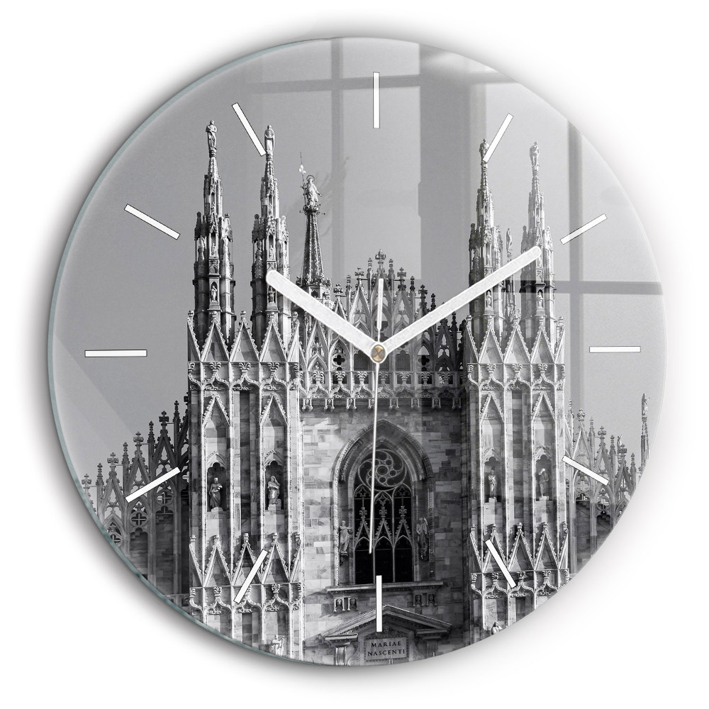 Egyedi üvegóra kerek 60 cm Duomo di Milano székesegyház