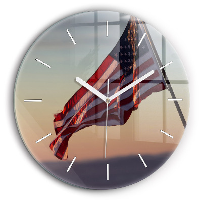 Kerek falióra 60 cm Az USA lobogója