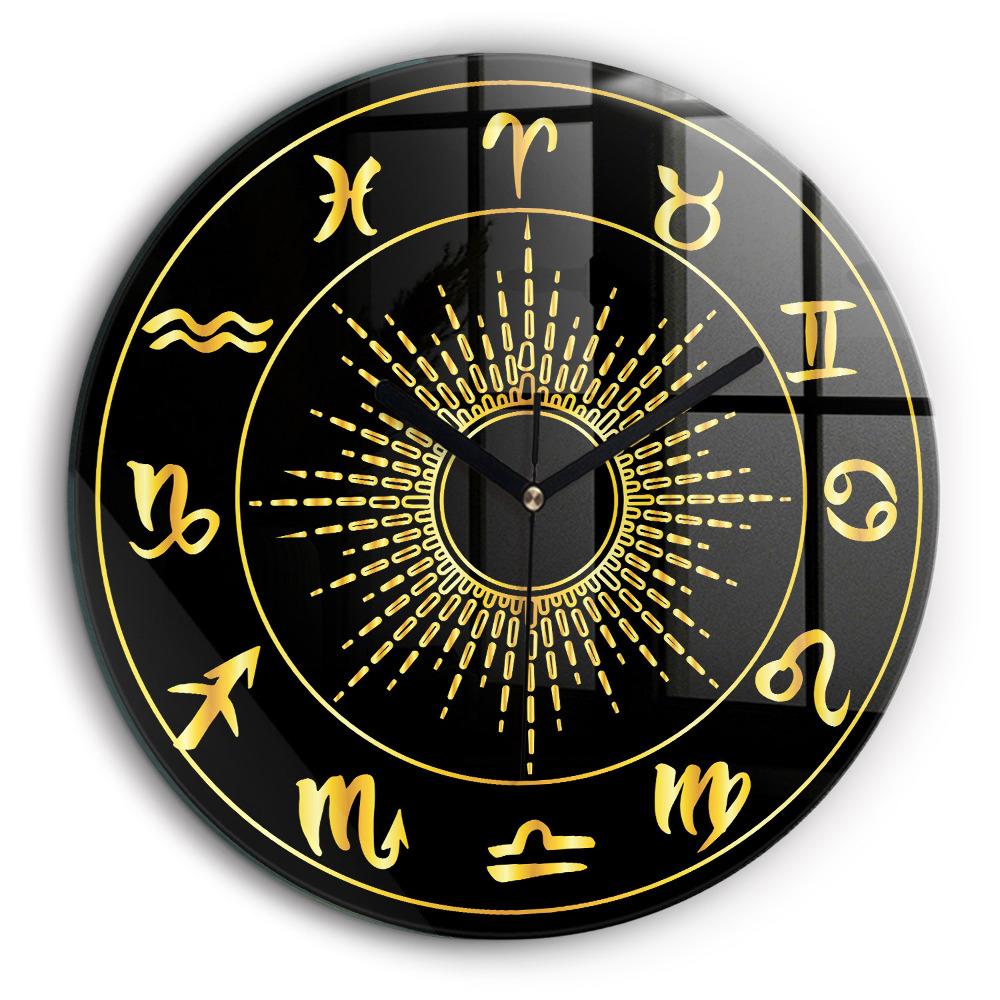 Kerek üvegóra 60 cm Zodiákus jelek