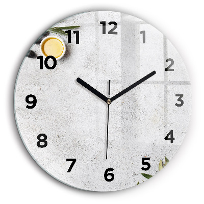 Fali üvegóra kerek 60 cm Minimalista olajbogyó