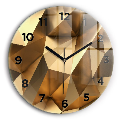 Egyedi üvegóra kerek 60 cm Geometrikus textúra